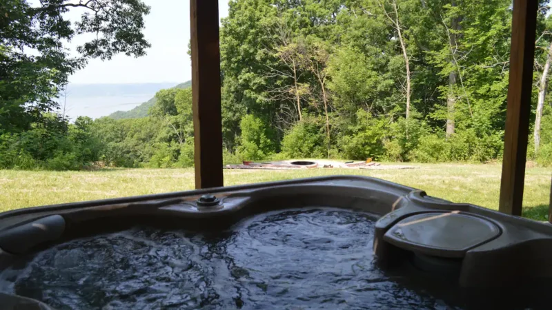 Sunset Haven, cabin with a private hot tub