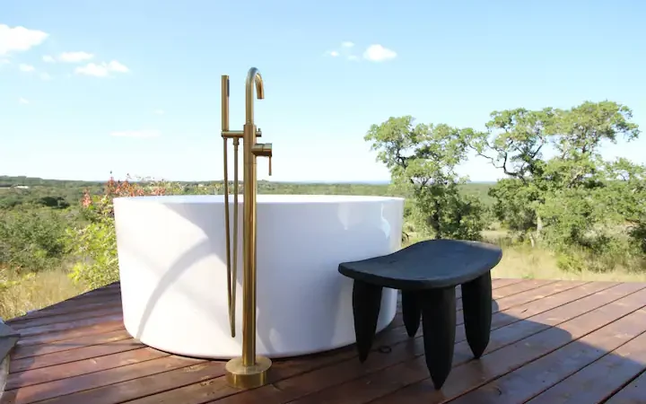 The Disco Dome, cabin with a private hot tub, photo 1