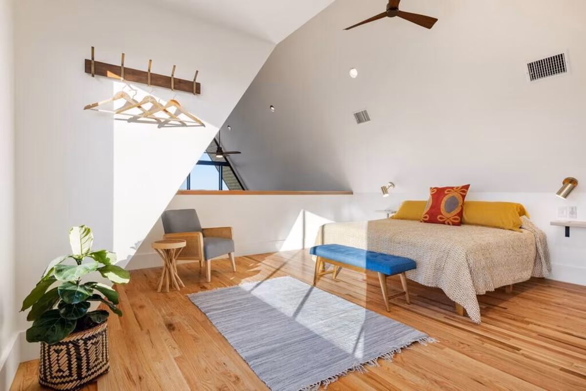 Modern Aframe Tucked in Nature, cabin with a private hot tub, photo 7
