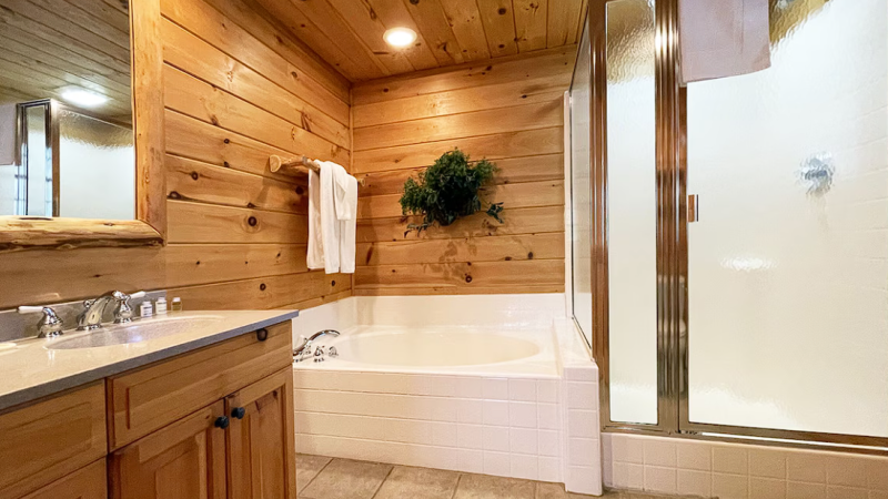 Mountain Springs Lake Resort, cabin with a private hot tub