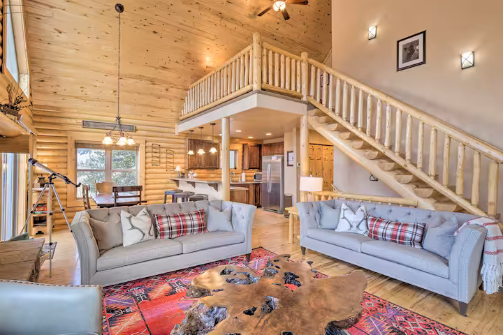 Secluded Alma Log Cabin, cabin with a private hot tub, photo 4