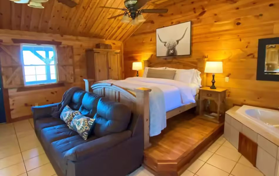 Mena Mountaintop Cabins, cabin with a private hot tub, photo 6