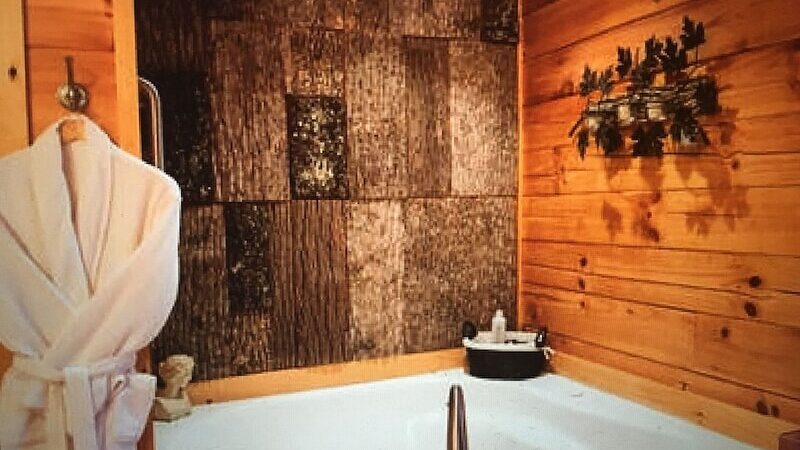Beautiful Lakefront Log Cabin, cabin with a private hot tub
