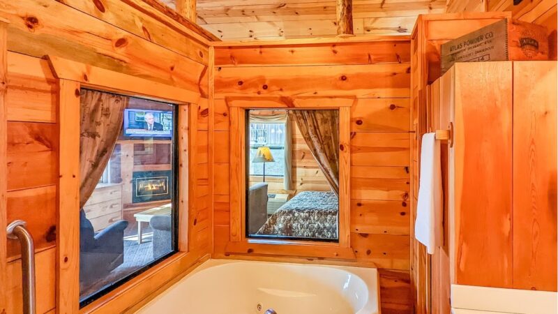 Pinewood Wilderness Way, cabin with a private hot tub, photo 1