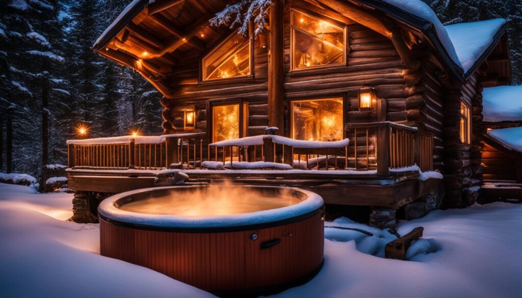 Luxury cabin with hot tub