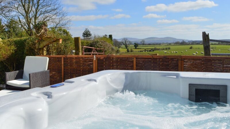 2 bedroom accommodation in Near Newton Stewart, cabin with a private hot tub, photo 1