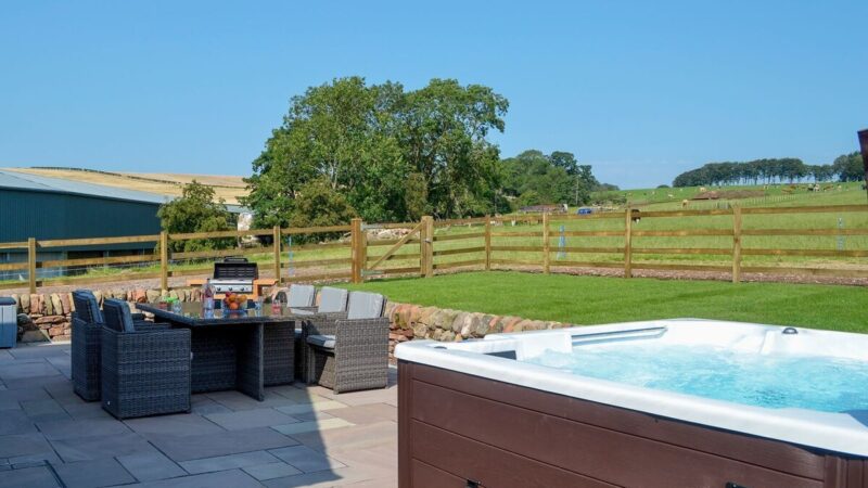 3 bedroom accommodation in Amisfield, near Dumfries, cabin with a private hot tub, photo 1