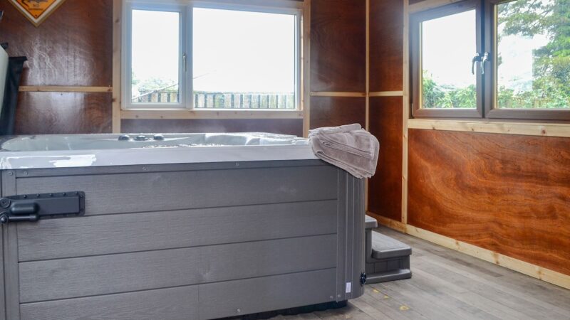 3 bedroom accommodation in Borgue, near Kirkcudbright, cabin with a private hot tub, photo 1