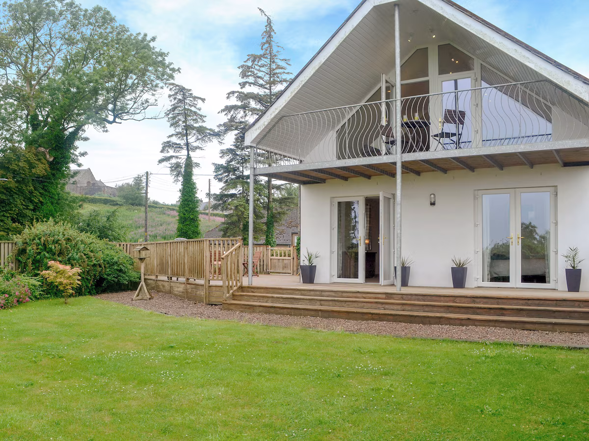 3 bedroom accommodation in Borgue, near Kirkcudbright, cabin with a private hot tub, photo 2