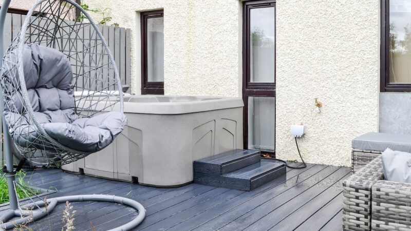 3 bedroom accommodation in Moffat, cabin with a private hot tub, photo 1