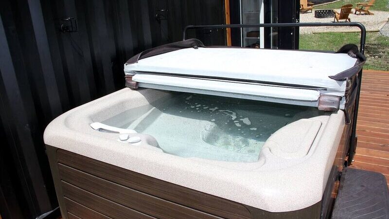 New Modern Shipping Container Home, cabin with a private hot tub