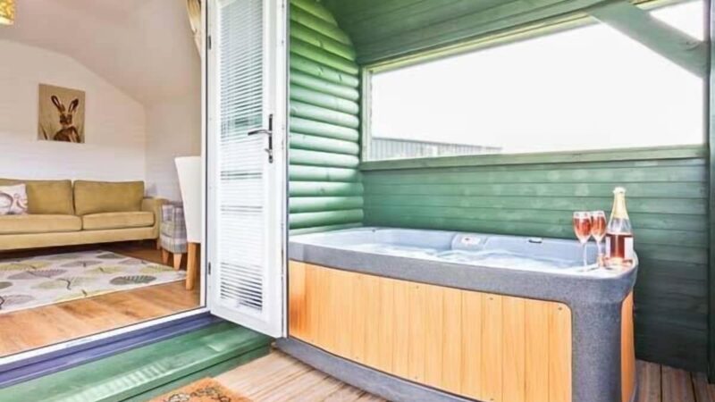 ASH LODGE, cabin with a private hot tub