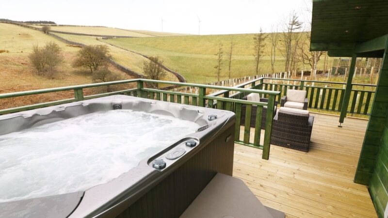 ELM LODGE, cabin with a private hot tub