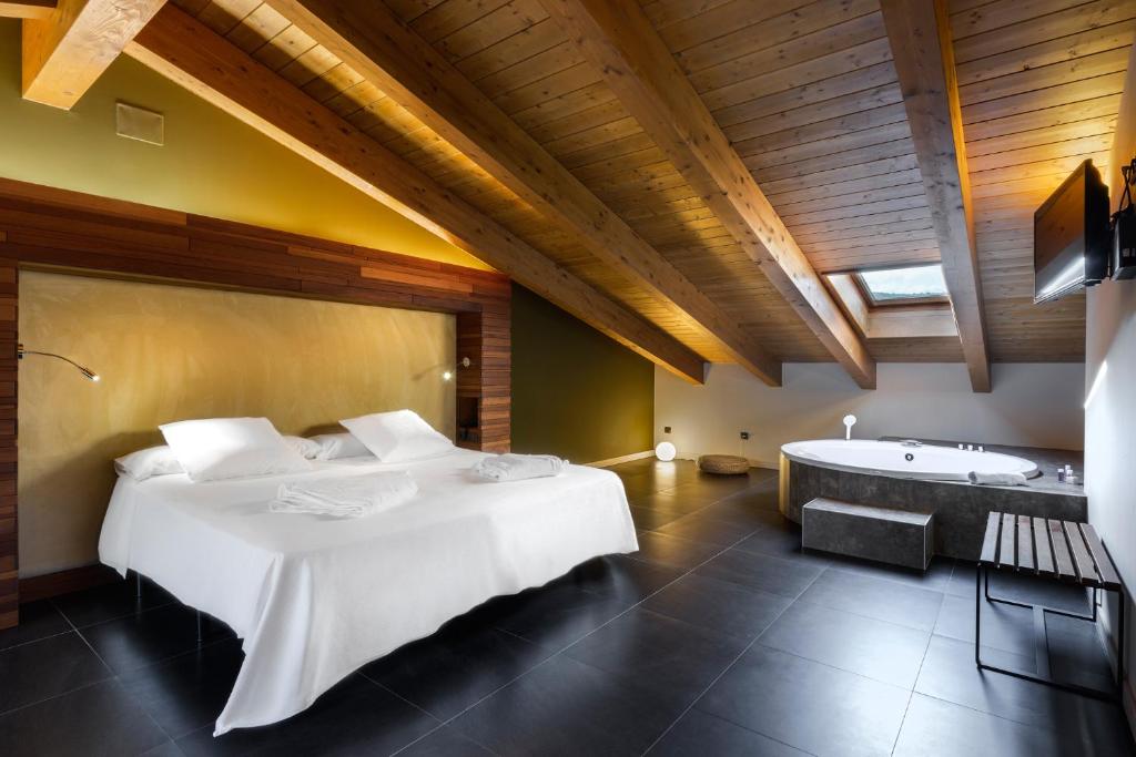 Spa Aguas De Los Mallos, habitación con jacuzzi privado