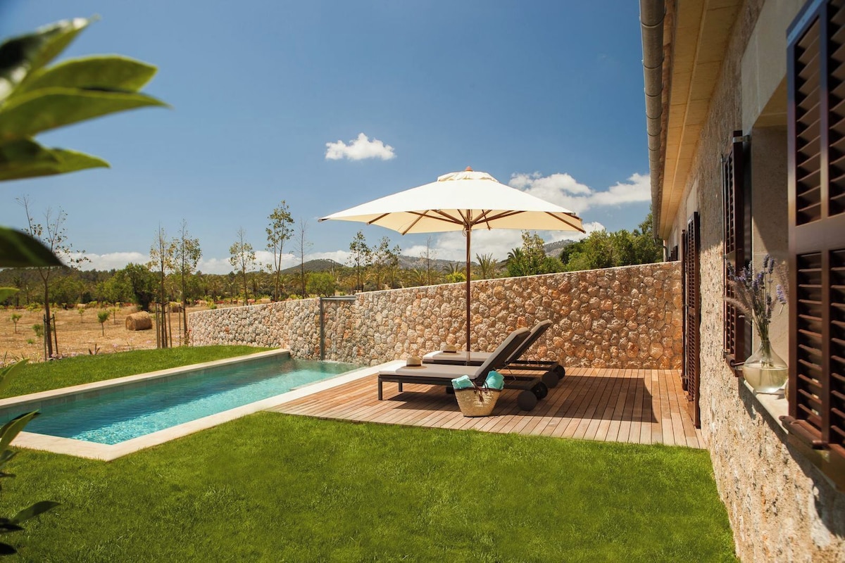 Castell Son Claret, habitación con jacuzzi privado
