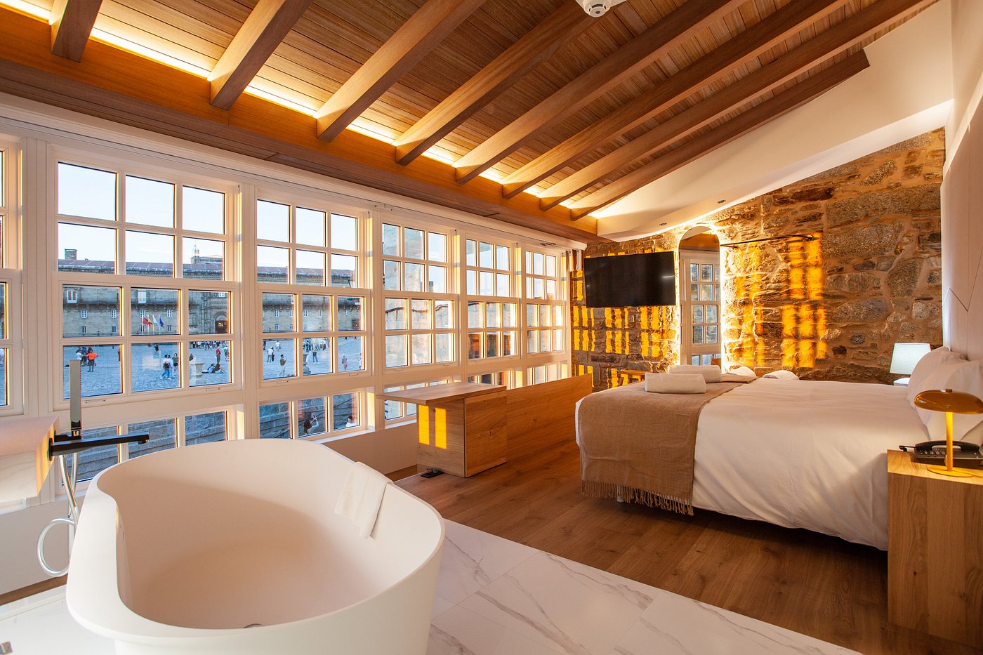 Hotel Plaza Obradoiro, habitación con jacuzzi privado