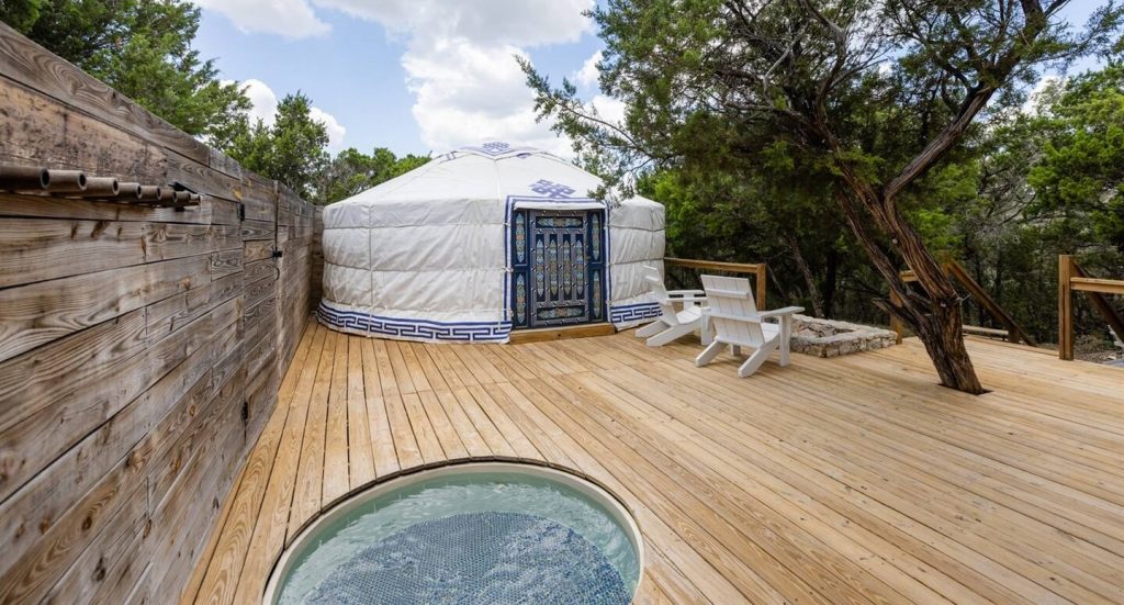 romantic yurt in Wimberley