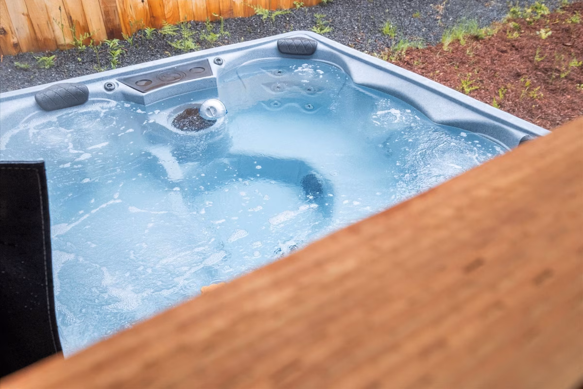 Perch – Spacious Modern Cabin, cabin with a private hot tub, photo 1