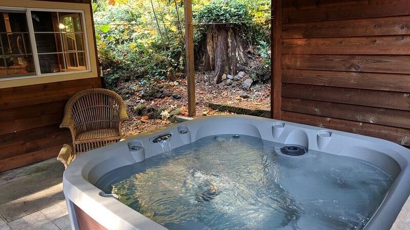 Salmon River Waterfront Cabin, cabin with a private hot tub