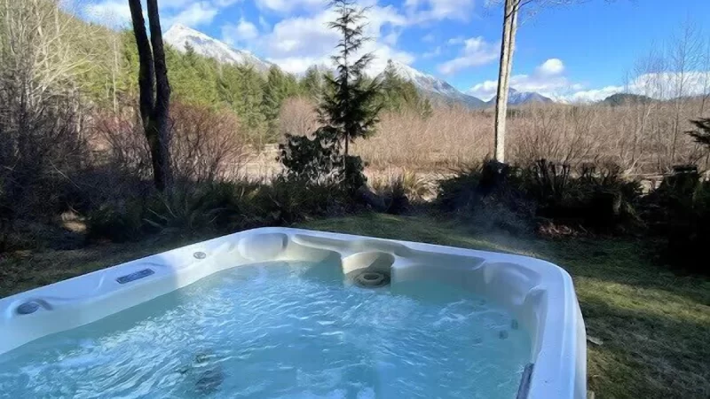 The River House, cabin with a private hot tub, photo 1